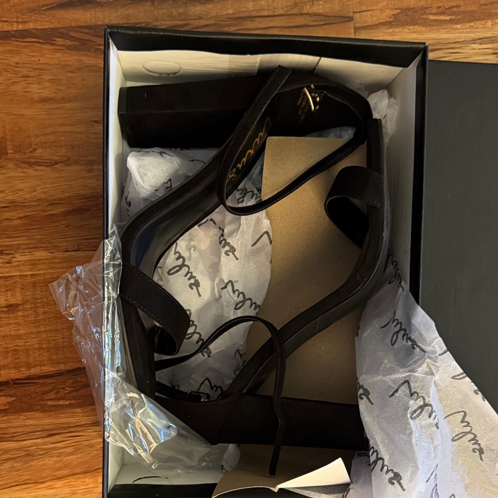 Lulu's Black Strappy Heels